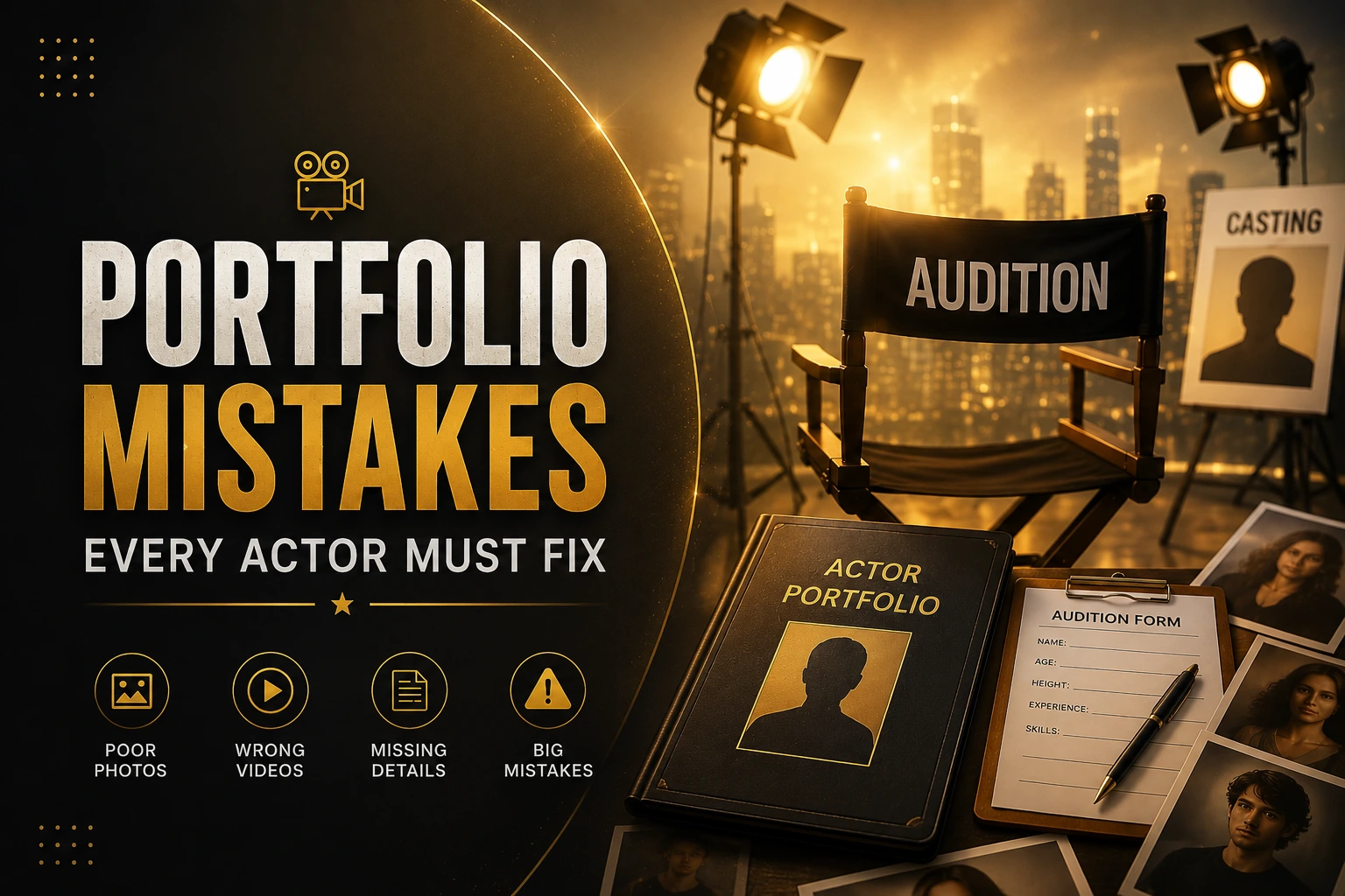 Portfolio Mistakes Every Actor Must Fix Before Losing the Audition